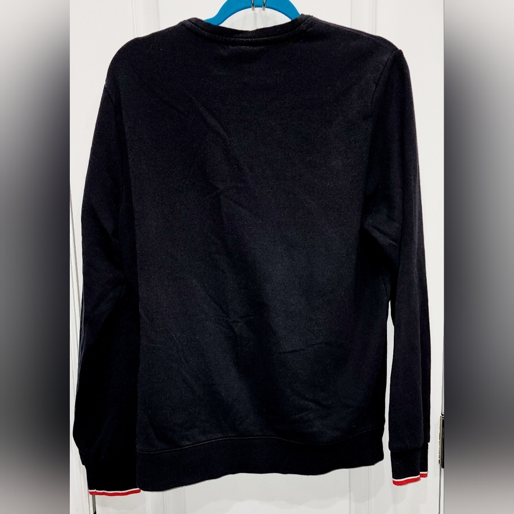 FILA Men's French Terry Crew Neck Sweatshirt Black Large - Picture 2 of 6